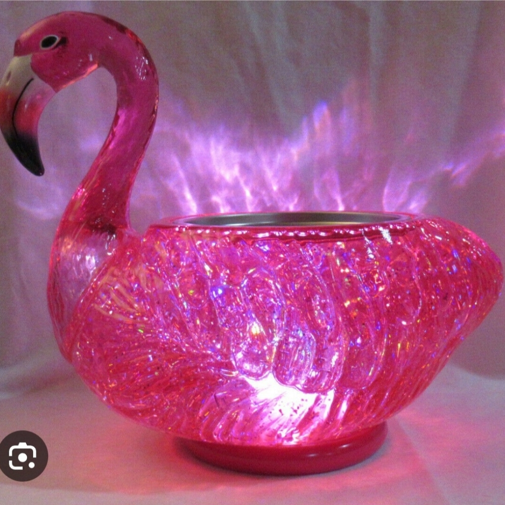 Flamingo light up candle holder